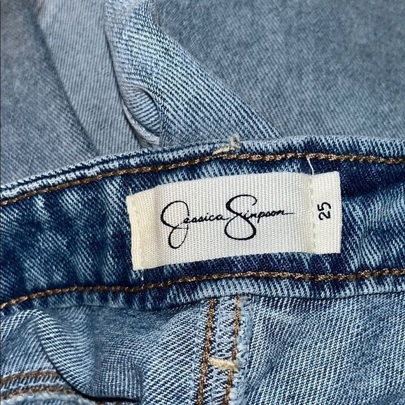 Jessica Simpson Women's Straight Leg Jeans - Light and Dark Blue - Picture 3 of 3